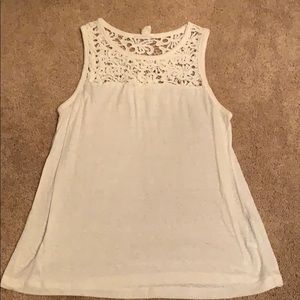 White lace tank top